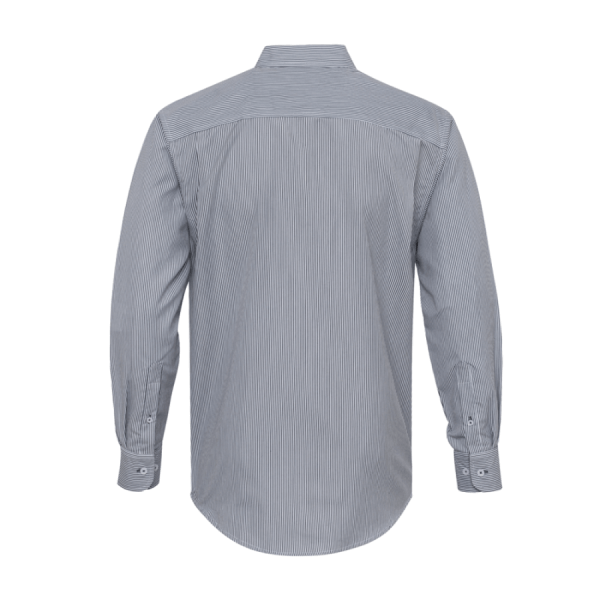 Executive Navy Stripes Long Sleeve Shirt For Men